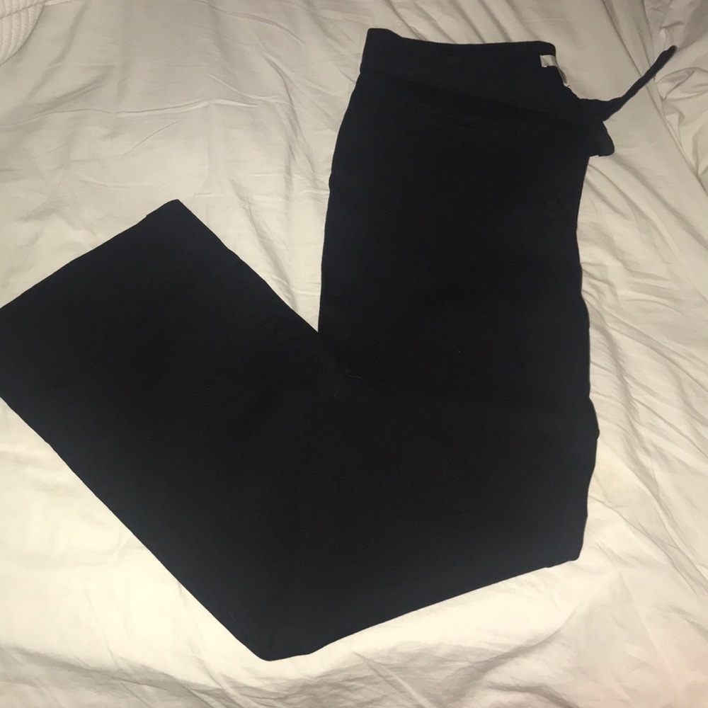 LOFT BLACK FLARED LEG WORK PANT